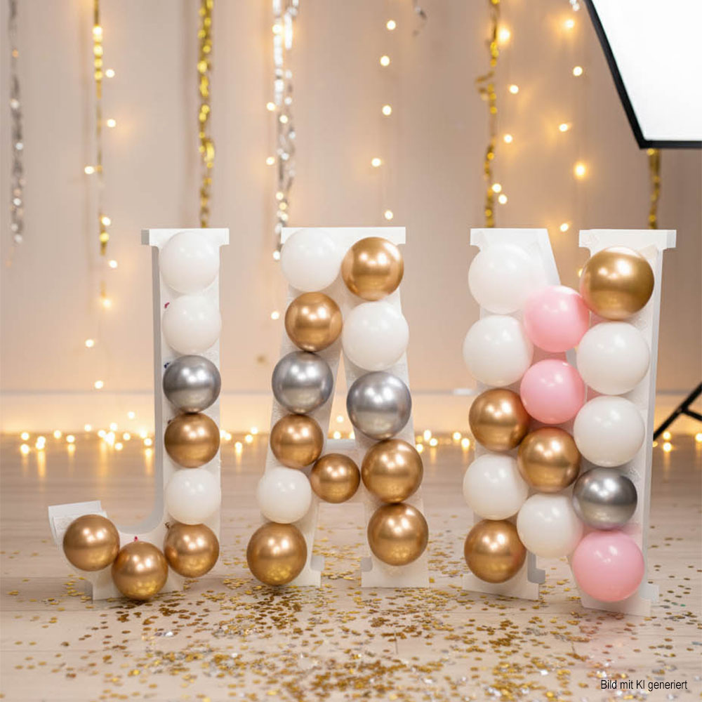 Buchstaben mit Ballons