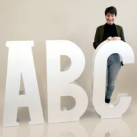 Buchstaben groß aus Pappe 118 cm Höhe, Pappbuchstaben XXL, große Deko ...
