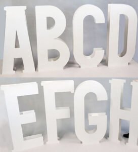 Buchstaben groß aus Pappe 118 cm Höhe, Pappbuchstaben XXL, große Deko ...