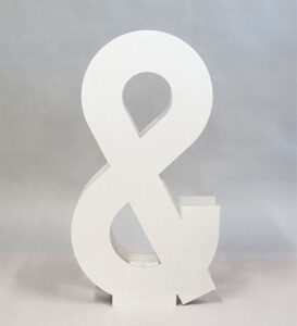Buchstaben groß aus Pappe 118 cm Höhe, Pappbuchstaben XXL, große Deko ...